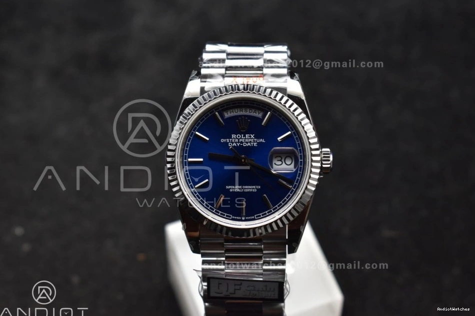 V5 SS 904L 672 Steel Packable Weight) Best vr3255 President Dial Bracelet 36 QF Blue on Edition (Gain DayDate 0929